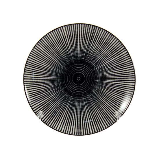 Тарелка фарфоровая D 22,5 Космо black CLW-6