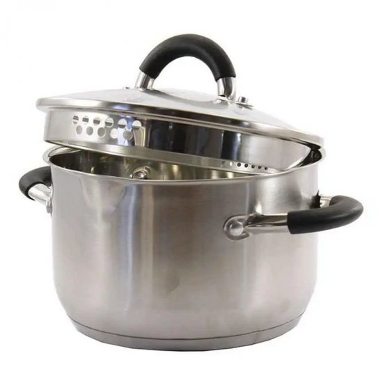 Кастрюля 5,0л. нерж. сферич. стекл. кр. ZBD-5B BLACK