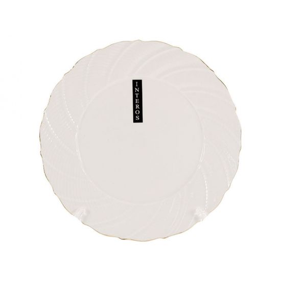 Тарелка фарф.белая мелкая кругла 7"Волна LTSL-P0118-A