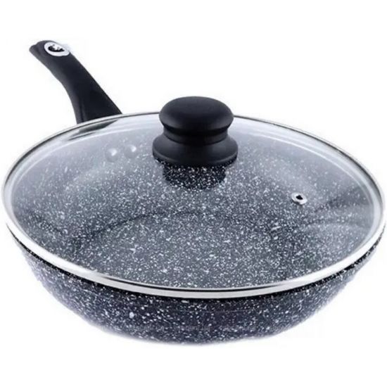 Сковорода з кришкою 26см, гранітн.покр., світле BN-516