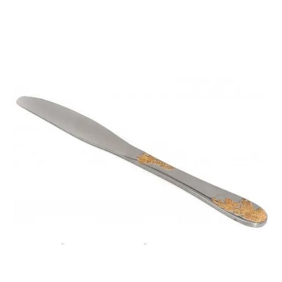 Нож столовый "Золотая ветка" AYD (полированная нерж.сталь, 6 шт. в упаковке), арт. 162504