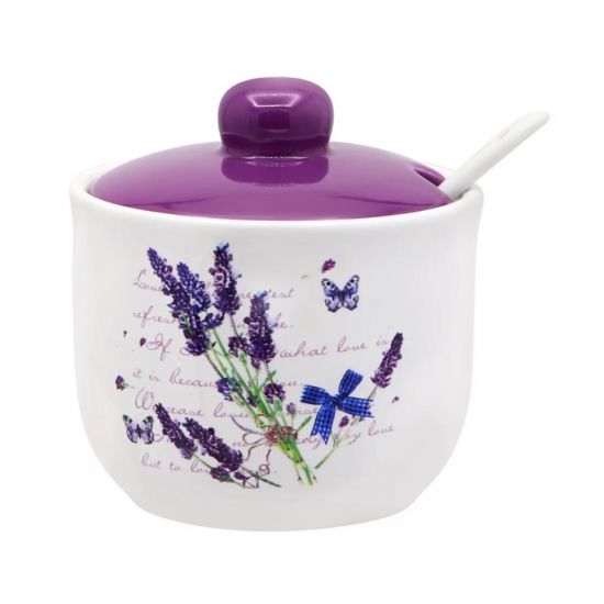 ZFC 045 LV Цукорниця керам. з ложкою 350мл Лаванда