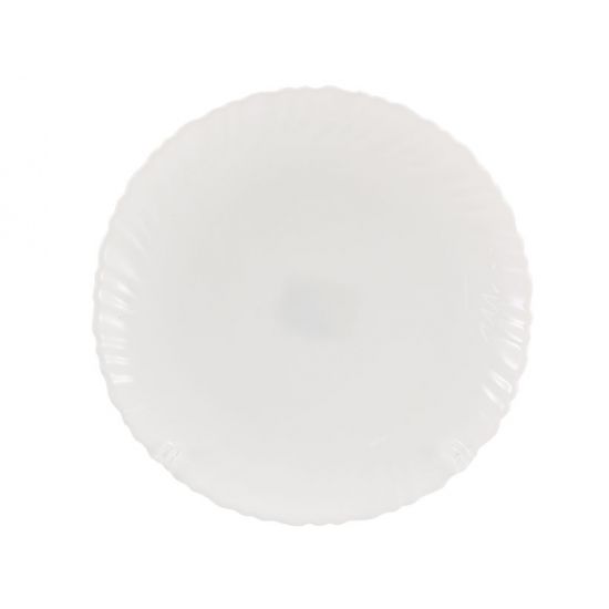 WHITE Тарелка мелкая №8,5 стеклокерамика Волнистый край LHP 85 WHITE