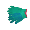 Рукавички х/б 1-гатунок з крапкою, червоний кант, зелений (пара)
