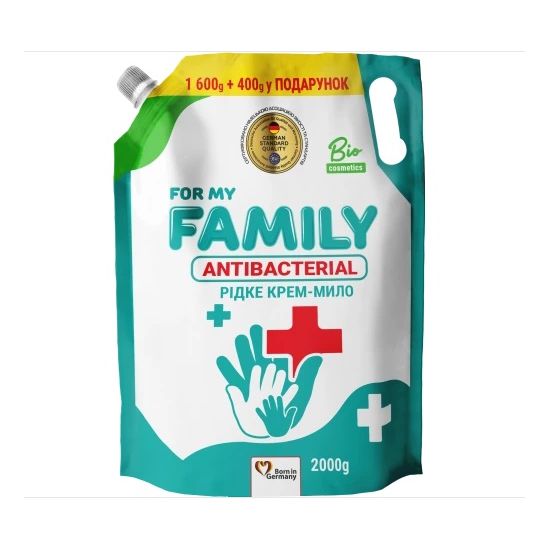 Рідке крем-мило For my Family 2000мл Антибактеріальне Doypack 727367