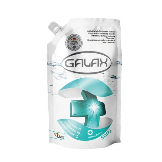 Жидкое мыло Galax 500мл с антибактериальными особенностями Классическое Doypack 601398