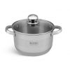 Каструля 3,0л нерж.сталь кришка скло EB-3005