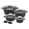 Набір посуду 10-пр. 1,3л 2,3л 4,5л 6,8л лит.алюм. марм.покриття EB-8142