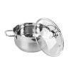 Кастрюля 7,0л нерж.сталь стекл.крышка MR-3508-26