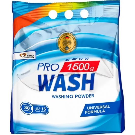 Порошок для стирки Pro Wash 1500г универсальный 140623