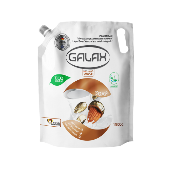 Рідке мило Galax 1500мл Мигдаль та зволожуюче молочко Doypack 721662