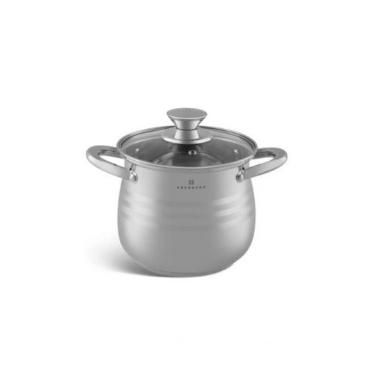 Каструля 4,9л кришка скло нерж.сталь EB-532