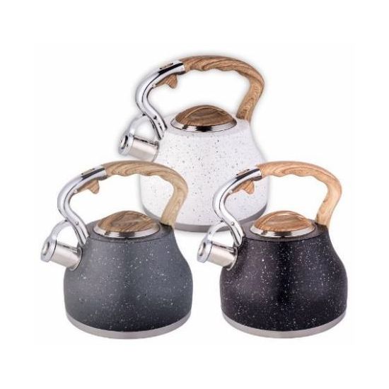 Чайник 3,0л нерж.сталь с свистком EB-8843