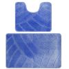 Набор ковриков для ванной 55*90+45*55см рисунок MIX M2-555-classic т-голубой