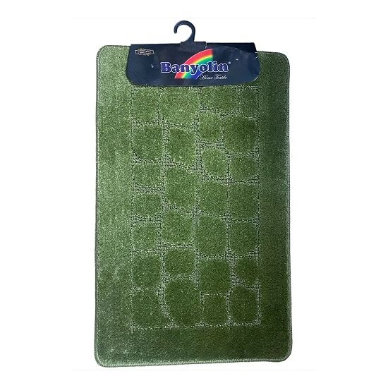 Набір килимків для ванної 55*90+45*55см малюнок MIX M2-555-classic т-зелений