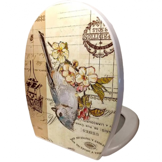 Сиденье на унитаз с рисунком Птичка 372