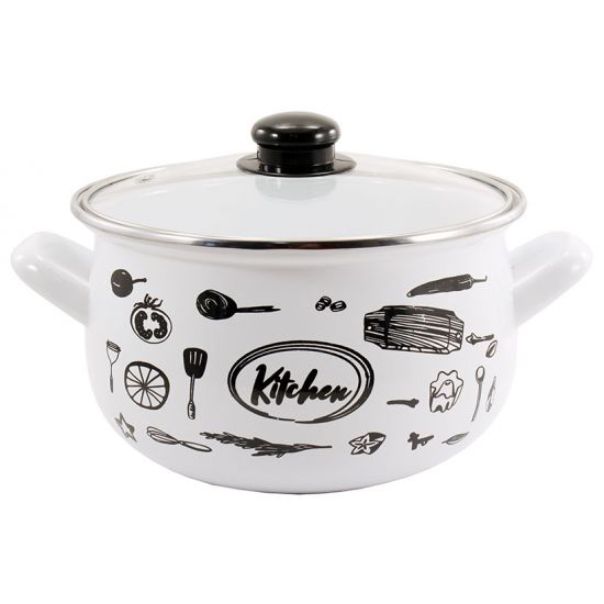 704 Кастрюля глубокая 6,2л d24 Kitchen White