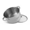 Каструля 4,0л скл.кришка нерж.сталь EB-3006