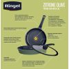 Сковорода 24см стеклянная крышка Ringel Zitrone Olive RG-2108-24/OL