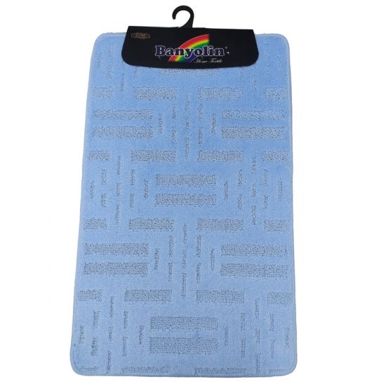 Набір килимків для ванної 50*80+40*50см малюнок MIX S2-333-classic св-блакитний