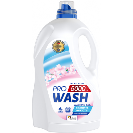 Гель для прання Pro Wash 5000мл Весняна свіжесть 144140