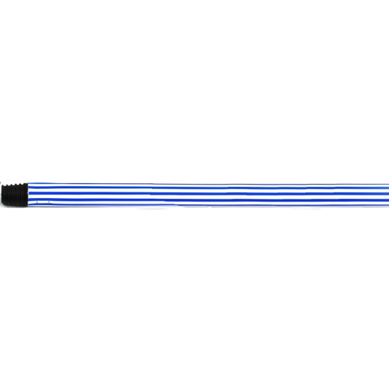 Кий прорезиненный 120см голубой-белый 120REZ-R-RO