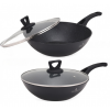 Сковорідка WOK 30см антипр.покриття скл.кришка EB-14102