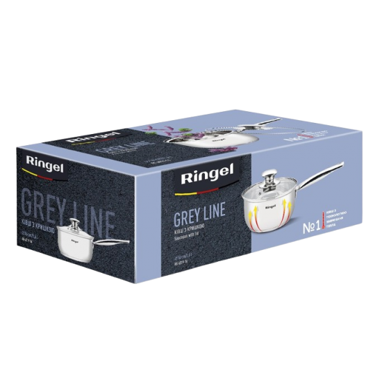 Ківш 1,6л 116см скл.кришка Ringel Grey line RG-4019-16