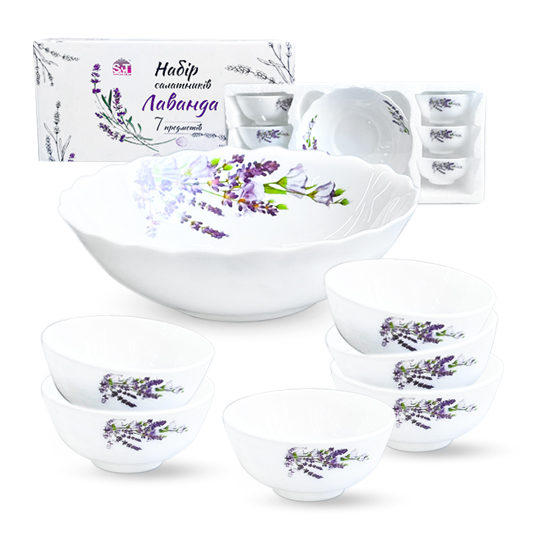 Набір салатників 7шт Лаванда 30056-15030
