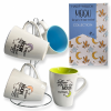 Набор чашек 4*350мл на стойке Color1 021-04-16