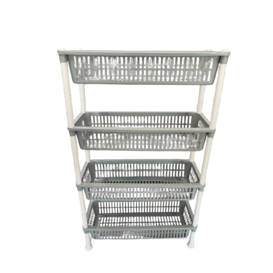 Етажерка 4-х рівнева 50*19,5*80см Nostalgia Slim ніжно-сірий 5158 01