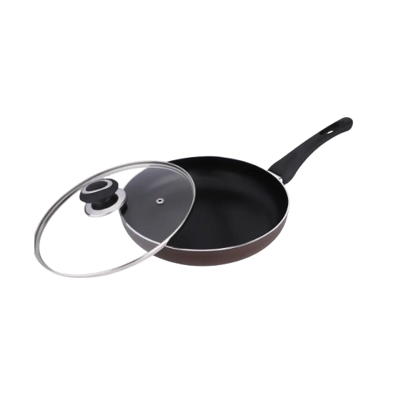 FPN-267 D Сковорідка глибока 26см антипр.покриття скл.кришка NON STICK Шоколад