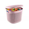 Кошик з кришкою 15л 32*30,5*28см Drop Design пудра M-166