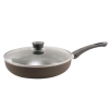 PN-24 C Сковорідка 24см антипр.покриття скл.кришка NON STICK Шоколад