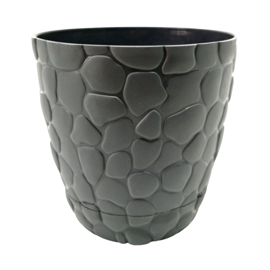 Горшок для цветов 4,3л Камень антарцит 445