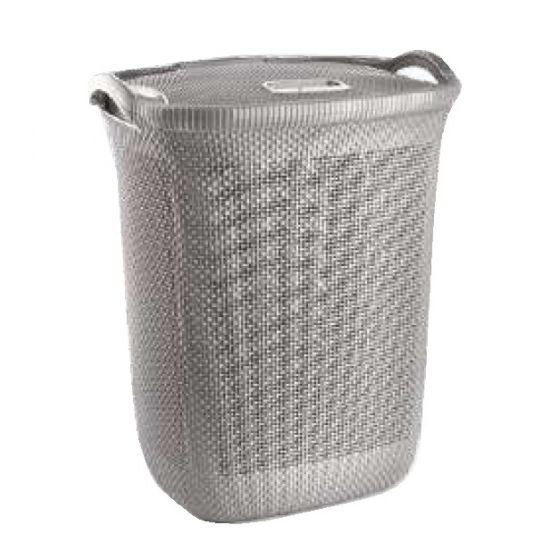 Кошик з кришкою 63л Honeycomb сірий OZER-N-008