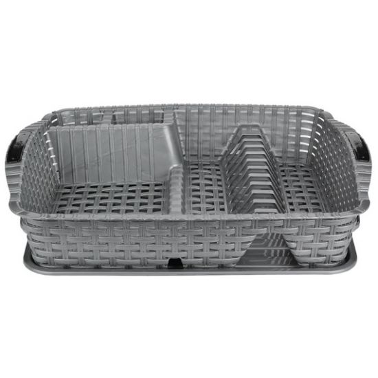 Сушка для посуду Violet House 0757 Ротанг Antracite 48х37.5х9 см