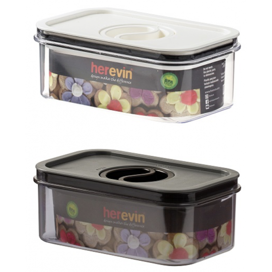 Контейнер HEREVIN Canister-Vacuum Lid-White-Black 0.6 л (161174-000)