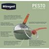 Ковш 1,6л 18см стеклянная крышка кованая Ringel Pesto RG-4137-18