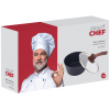 Ковш 1,6л 18см стеклянная крышка Bravo Chef BC-4101-18