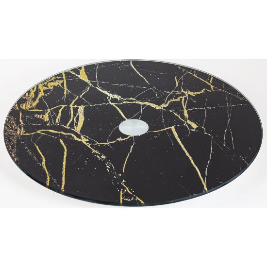 Тортівниця 30см поворотна низька Viva Marble Black S3012/2-Z306