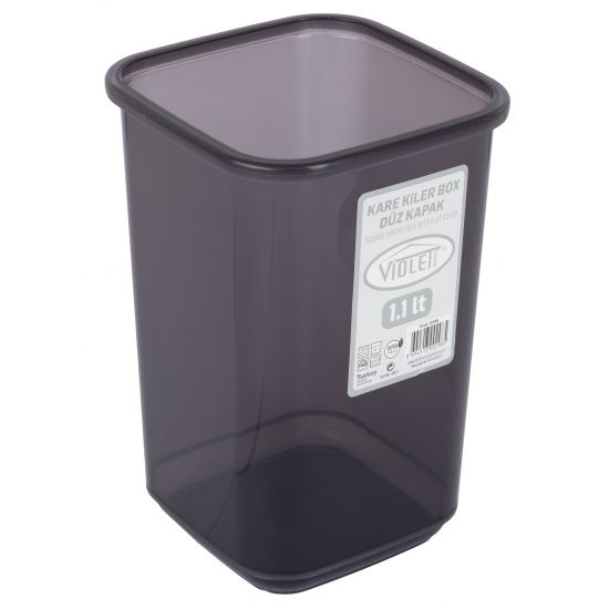 Контейнер для сыпучих Violet House 0298 Transparent Black 1.1 л