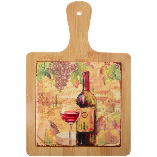 Подставка под горячее 18*28см керам. ручка бамбук Wine Time B160070