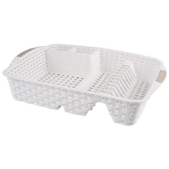 Сушка для посуду Violet House 0757 Ротанг WHITE 48х37.5х9 см