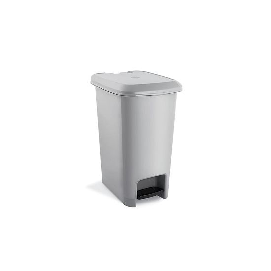 Відро для сміття 10л з педаллю Slim сірий M-1050