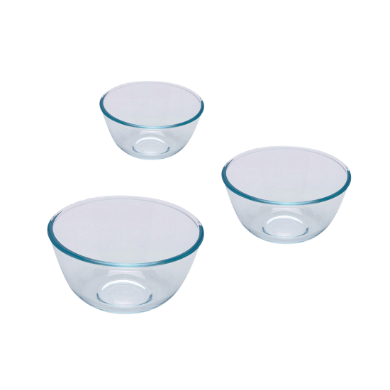 Набір мисок Pyrex, 3 шт (0.7 л, 1.1 л, 2.3 л) 913S603/8044