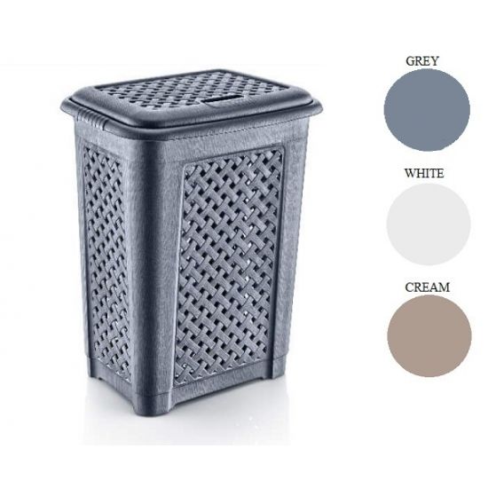 Кошик 54л Rattan білий E-570