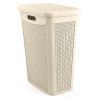 Кошик з кришкою 43л 46*29*55см Slim В'язка кремовий M-175