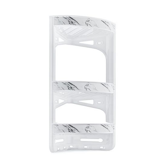 Полка для ванной угловая Белый Мрамор OZER-B-010