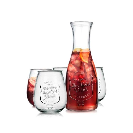 Набір 5-пр. глечик 1,16л склянка 4*780мл 9099-1